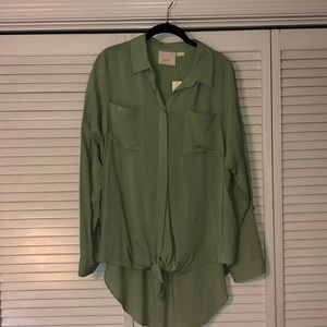 Maeve by Anthropologie tie-front top